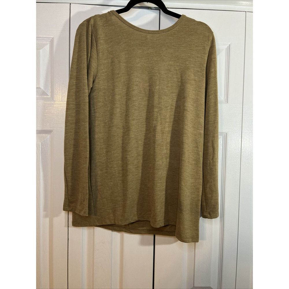Yelete Women's Long‎ Sleeve Cut Out Open Back Top Size Small NWT